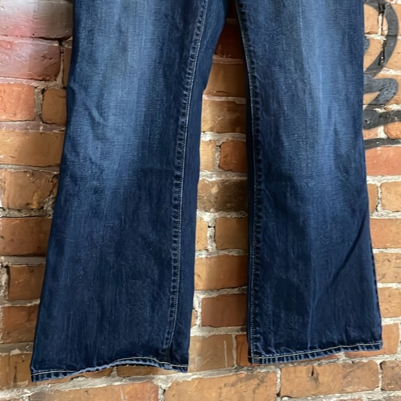 OLD NAVY-men’s dark wash cotton denim THE AUTHENTIC LOOSE fit straight leg jeans - Picture 3 of 10